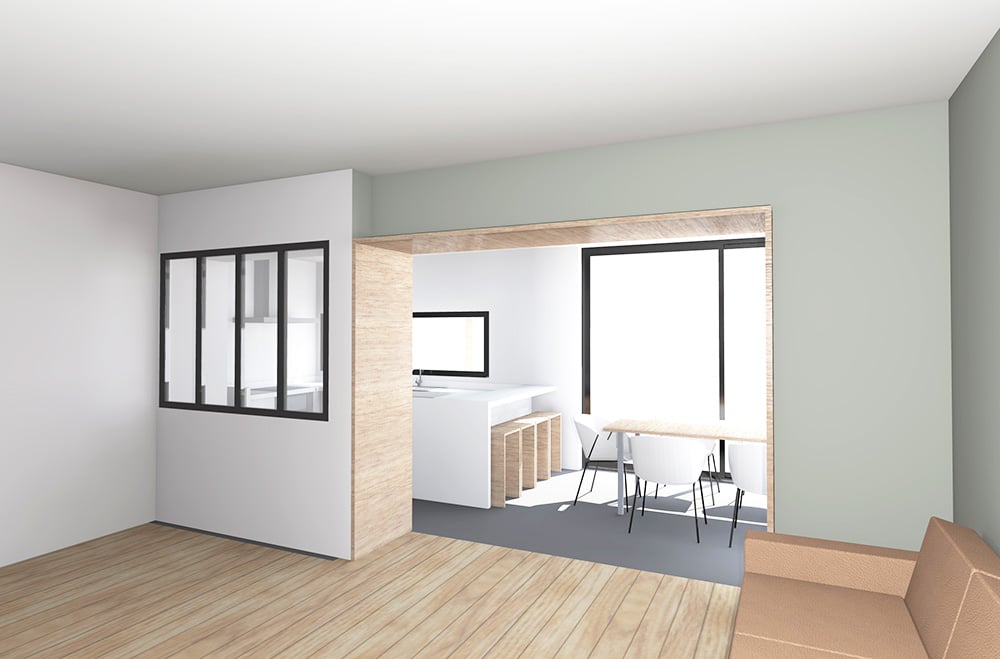 Extension et rénovation d'une maison ambiance