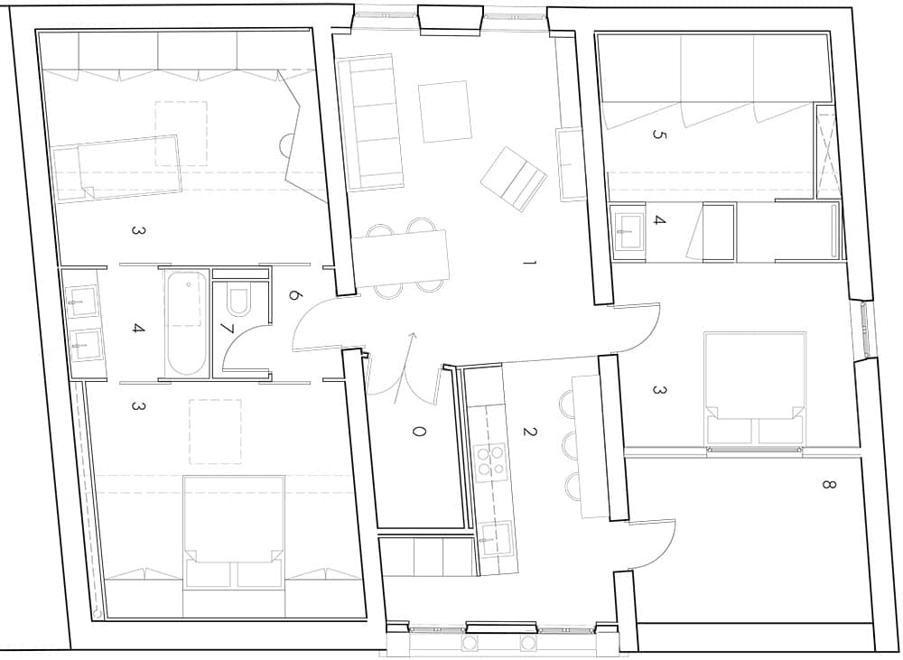 Rénovation appartement bourgeois plan aménagement